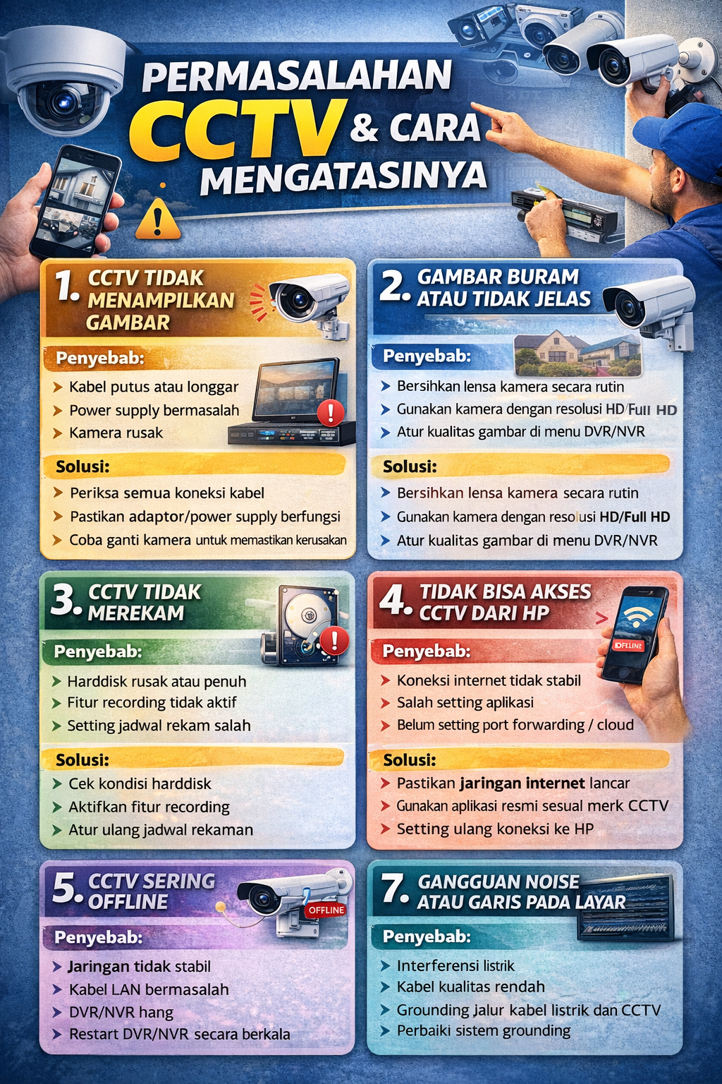 Permasalahan CCTV yang Sering Terjadi & Solusinya | Jasa CCTV Bandung