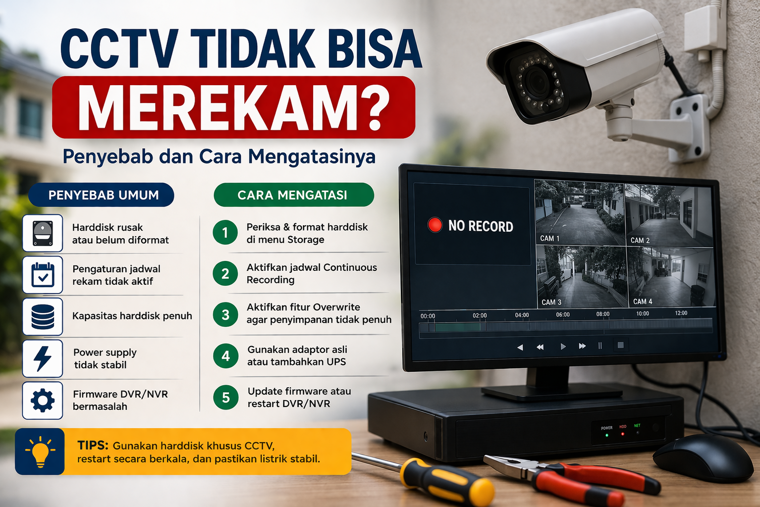 CCTV Tidak Bisa Merekam? Ini Penyebab dan Cara Mengatasinya